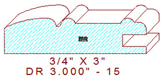 Cabinet Door Moulding 3" - 15 Cabinet Door Moulding 3" - 15