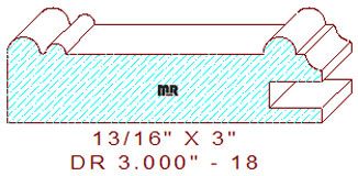 Cabinet Door Moulding 3" - 18 Cabinet Door Moulding 3" - 18