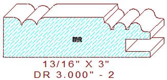 Cabinet Door Moulding 3" - 2 Cabinet Door Moulding 3" - 2