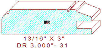 Cabinet Door Moulding 3" - 31