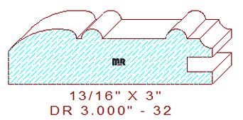 Cabinet Door Moulding 3" - 32 Cabinet Door Moulding 3" - 32