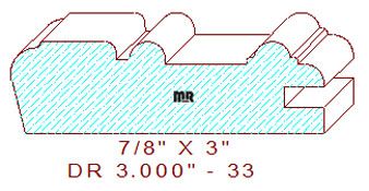 Cabinet Door Moulding 3" - 33 Cabinet Door Moulding 3" - 33