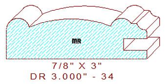 Cabinet Door Moulding 3" - 34 Cabinet Door Moulding 3" - 34