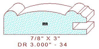 Cabinet Door Moulding 3" - 34 