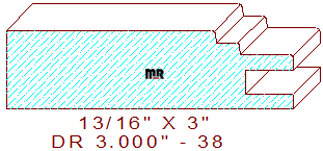 Cabinet Door Moulding 3" - 38 Cabinet Door Moulding 3" - 38