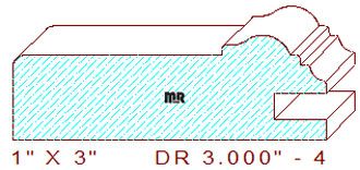 Cabinet Door Moulding 3" - 4 Cabinet Door Moulding 3" - 4