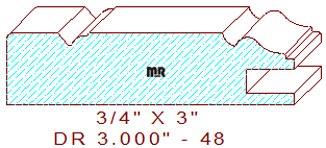 Cabinet Door Moulding 3" - 48 Cabinet Door Moulding 3" - 48