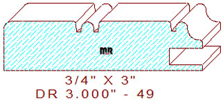 Cabinet Door Moulding 3" - 49 Cabinet Door Moulding 3" - 49