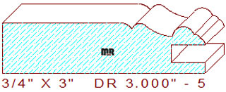Cabinet Door Moulding 3" - 5 Cabinet Door Moulding 3" - 5