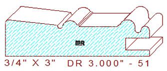 Cabinet Door Moulding 3" - 51 Cabinet Door Moulding 3" - 51