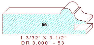 Cabinet Door Moulding 3" - 53 Cabinet Door Moulding 3" - 53