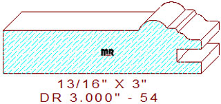 Cabinet Door Moulding 3" - 54 Cabinet Door Moulding 3" - 54