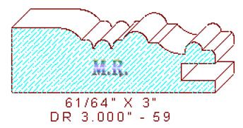 Cabinet Door Moulding 3" - 59