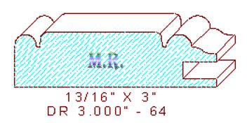 Cabinet Door Moulding 3" - 64 Cabinet Door Moulding 3" - 64