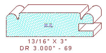 Cabinet Door Moulding 3" - 69