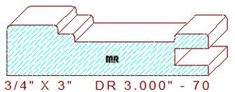 Cabinet Door Moulding 3" - 70 Cabinet Door Moulding 3" - 70