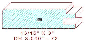 Cabinet Door Moulding 3" - 72