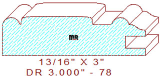 Cabinet Door Moulding 3" - 78 Cabinet Door Moulding 3" - 78