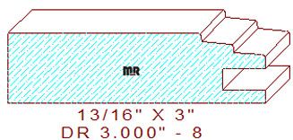 Cabinet Door Moulding 3" - 8 Cabinet Door Moulding 3" - 8