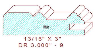 Cabinet Door Moulding 3" - 9 Cabinet Door Moulding 3" - 9