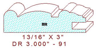 Cabinet Door Moulding 3" - 91