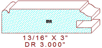 Cabinet Door Stile/Rail 3"
