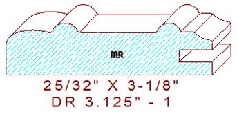 Cabinet Door Moulding 3-1/8" - 1 Cabinet Door Moulding 3-1/8" - 1
