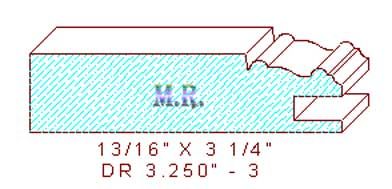 Cabinet Door Moulding 3-1/4" - 3