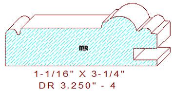 Cabinet Door Moulding 3-1/4" - 4 