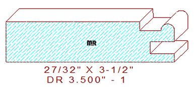Cabinet Door Moulding 3-1/2" - 1 Cabinet Door Moulding 3-1/2" - 1
