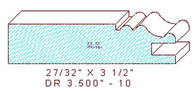 Cabinet Door Moulding 3-1/2" -10 Cabinet Door Moulding 3-1/2" -10