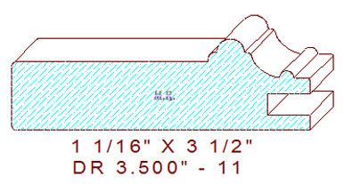 Cabinet Door Moulding 3-1/2" - 11 Cabinet Door Moulding 3-1/2" - 11