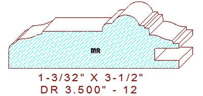 Cabinet Door Moulding 3-1/2" - 12 Cabinet Door Moulding 3-1/2" - 12