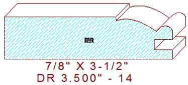 Cabinet Door Moulding 3-1/2" - 14 Cabinet Door Moulding 3-1/2" - 14
