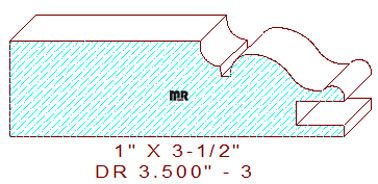 Cabinet Door Moulding 3-1/2" - 3