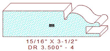 Cabinet Door Moulding 3-1/2" - 4 Cabinet Door Moulding 3-1/2" - 4