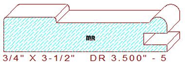 Cabinet Door Moulding 3-1/2" - 5