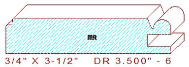 Cabinet Door Moulding 3-1/2" - 6 Cabinet Door Moulding 3-1/2" - 6