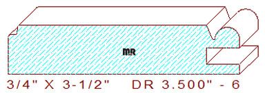 Cabinet Door Moulding 3-1/2" - 6 