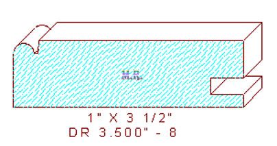 Cabinet Door Moulding 3-1/2" - 8