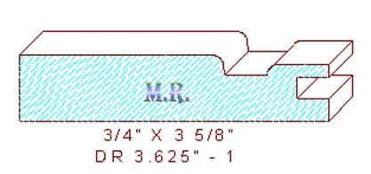 Cabinet Door Moulding 3-5/8" - 1 Cabinet Door Moulding 3-5/8" - 1