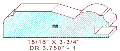 Cabinet Door Moulding 3-3/4" - 1 Cabinet Door Moulding 3-3/4" - 1