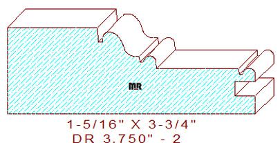 Cabinet Door Moulding 3-3/4" - 2 Cabinet Door Moulding 3-3/4" - 2