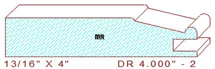 Cabinet Door Moulding 4" - 2 Cabinet Door Moulding 4" - 2