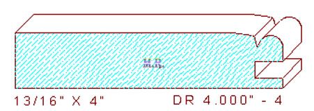 Cabinet Door Moulding  4" - 4