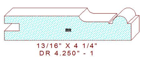 Cabinet Door Moulding 4-1/4" - 1 Cabinet Door Moulding 4-1/4" - 1
