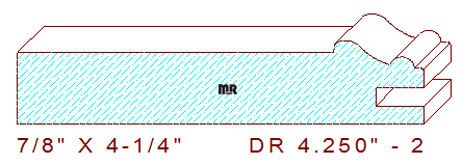 Cabinet Door Moulding 4-1/4" - 2 Cabinet Door Moulding 4-1/4" - 2