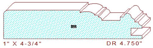 Cabinet Door Moulding 4-3/4" Cabinet Door Moulding 4-3/4"