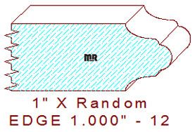 Edge Moulding 1" - 12 Edge Moulding 1" - 12
