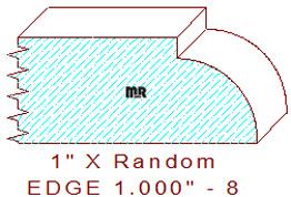 Edge Moulding 1" - 8 Edge Moulding 1" - 8
